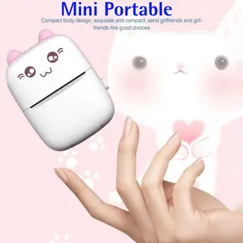 Mini Portatīvo Foto Kabatas termoprinteri 58mm printeru Papīrs, Bezvadu Bluetooth Android, IOS, Radošās Gudrs Uzlīmes