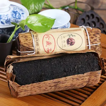 200g Ķīnas HuNan Anhua Melnā Tēja speciāla augstas kvalitātes Bambusa Iepakošanas Tīra Rokasgrāmata, Lai Apspiestu Melnā Tēja Jaunas Ielidošanas Zaļā Pārtikas