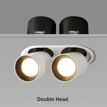 Single/Double Galvas LED Downlight 7W 10 W 20W 24W LED Prožektora Vietas Apgaismojums Guļamistabā, Virtuvē, Iekštelpu elastīgu led griestu lampas