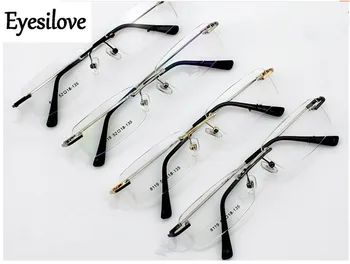 Eyesilove 10pcs/daudz unisex bez apmales optisko briļļu rāmji vīriešu un sieviešu atmiņas titāna brilles recepšu daudz krāsas