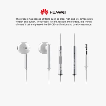 Sākotnējā Huawei Honor AM116 Austiņas Ar Mikrofonu, Skaļuma Kontrole, Lai HUAWEI P7 P8 P9 Lite P10 Plus Godu 5X 6X Mate 7 8 9