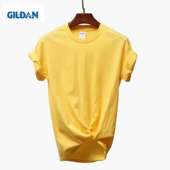 GILDAN vienkrāsainu T Krekls cienītā Melns Un Balts, kokvilnas T-krekli Vasarā Skeitborda Tee meitene Skate Tshirt Topi Eiropas izmērs
