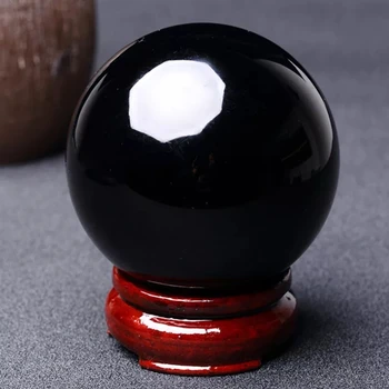 5-20cm Dabas obsidian kvarca kristāla bumbu, lai dziedēt