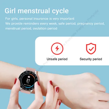 2020 Pasūtījuma Smart Dial Skatīties Vīrieši Sievietes Menstruālā Cikla 1.3 Collu IP68 Ūdensnecaurlaidīga SmartWatch Android, IOS Tālrunis Fitnesa Tracker