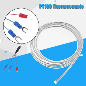 PT100 Termopāri Sensors 5 Metri 3 vadas Termopāri, Stieple Ūdensizturīgs Korozijas Izturība Temperatūras Regulators Mērītājs