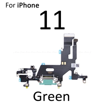 IPhone 11 Apakšā Lādētāja Uzlādes (Plug Ostas Dokā, USB Savienotājs Ar Mikrofons Mic Flex Cable Rezerves Daļas