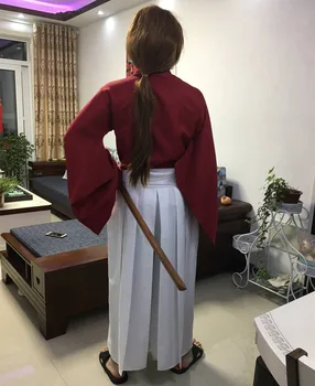 Rurouni Kenshin Bende Kenshin Himura Kimono Kendo Rakstzīmju Sērijas Uzvalku Cosplay Kostīms