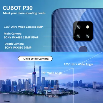 CUBOT P30 mobilo telefonu pirkstu Nospiedumu Atbloķēt Viedtālrunis Android 9.0 Pie 4G Face ID AI Aizmugures Triple Kamera Touch Mobilo Tālruni