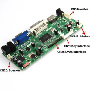 VGA LED LCD HDMI DVI Kontrolieris valdes Komplekts, DIY, lai 15.6