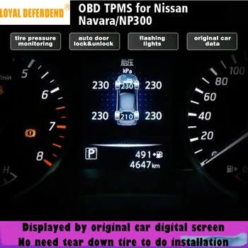 OBD TPMS riepu spiediena monitoringa sistēmu, auto durvju slēdzenes speedlock par Nissan navara/np300 apsardzes signalizācijas sistēmas, auto pārveidošanu
