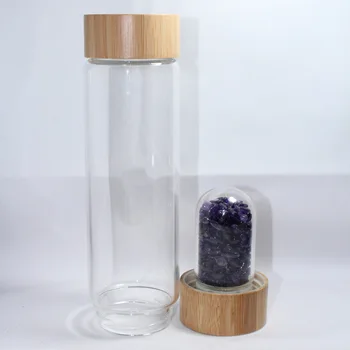 Kristāla Kvarcu Pudeli Crystal Energy Kauss Gem Kristāla Stikla Pudele ūdens pudeli Kristāla Ievadīts Eliksīrs Ūdens Pudeli dāvanu