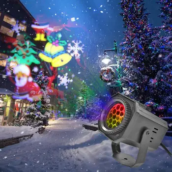 Ziemassvētku Modelis Projektoru Spilgtu Krāsu, Ne Stroboskopiskas Rotējošas LED Skatuves Gaismas KTV DJ Diskotēka Lampas Kāzu Joslā Deju