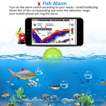 Eyoyo E1 Fish finder sonar zvejas Bluetooth Bezvadu Dziļums smart zvejas Atklāt echo sounder dziļāk FishFinder IOS Android