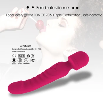 Spēcīgs Apkures Vibratori Sievietēm, USB Maksas AV Burvju Nūjiņu Klitora Vibrators Massager Pieaugušo Seksa Rotaļlietas Sieviete Masturbator