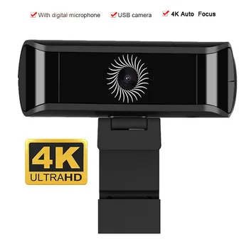 4K IZŠĶIRTSPĒJAS Kamera, 1080P Auto/Manuālais Fokuss Iebūvēts Mikrofons USB Web cam, Datoru Klases Video Tērzēšana Zvanot Desktop Laptop Webcam