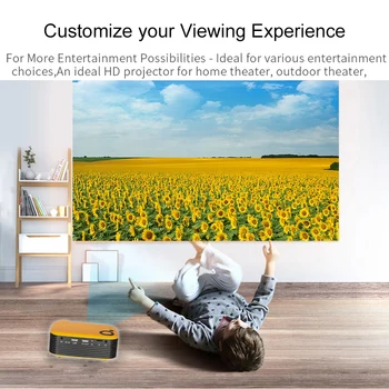 A2000 Mini Portatīvo 1080P HD Sadzīves Smart Projektoru Mājas Kinozāles multimediju