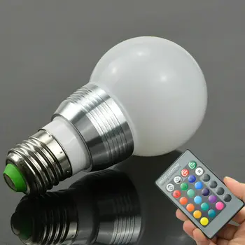 16 Krāsu Mainās LED RGB Globe Spuldzes 3W Ar Tālvadības pulti E14 E27 B22 Skrūvi Bajonetes Bāzes Mājas Apdare Lampas 85-265V