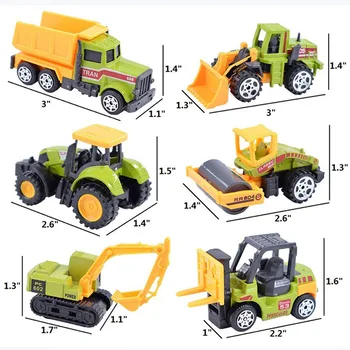 13 Stilu Rotaļu Automašīnas Mini Lējumiem Metāla Auto 1:64 Saimniecības Rotaļlietas Automašīnas Modelis Sakausējuma rotaļlietas, Celtniecības mašīnu Traktoru Dump Truck Kolekcijas
