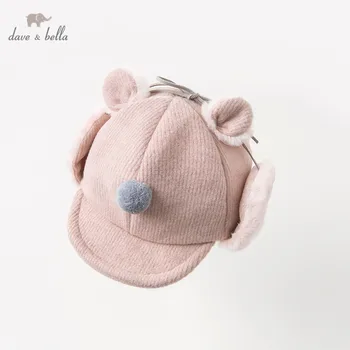 DB11825 dave bella ziemas baby girl cepuri klp bērni rozā boutique