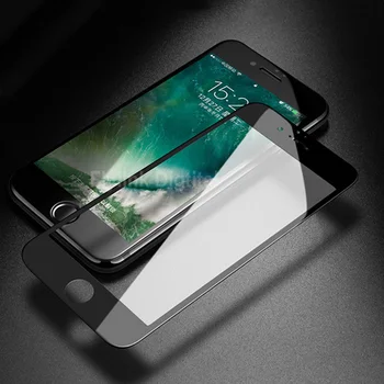 5D Rūdīts Stikls iPhone 6 6S Pilnībā Segtu Malas Ekrāna Aizsargs Anti-Saplīst Filmu iPhone 6s 6 7 8 Plus Aizsardzības Stiklu