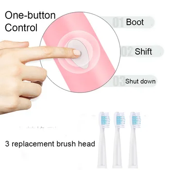 Spēcīgu Ultraskaņas Sonic Elektriskā zobu Suka USB Maksas Uzlādējamās Zobu Birstes Mazgājams Elektronisko Balināšanas Zobu Birste
