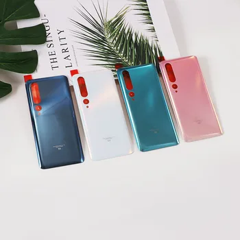 Mi10 Akumulatora Vāciņu, Lai Xiaomi Mi 10 Mājokļu Stikla Remonts Nomainīt Aizmugurējo Durvju Tālruņa Aizmugures Gadījumā + Logo Līme