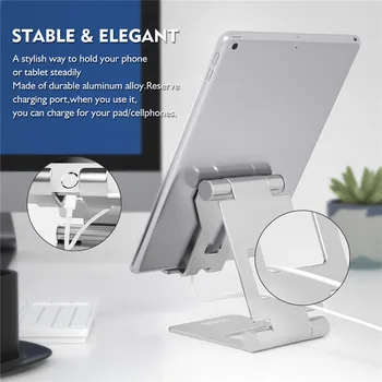Tablet Stand For iPad Alumīnija Sakausējuma Regulēšana Salokāms Planšetdatora Statīvs Turētājs galda Statīvu, Lai iPad mini/iPad Gaisa ipad turētājs