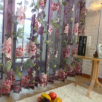 Violeta Tilla Windows Luksusa Milzīgais Aizkaru Virtuve Dzīvojamā Istaba Guļamistaba Dizains, Logu Ārstēšanu Panelis Drapējumu