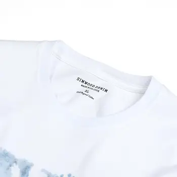 SIMWOOD 2020. gada Vasaras Jaunus mākslas print t-krekls vīriešiem no kokvilnas matching pāris t krekls elpojošs zīmola apģērbi topi SJ120092