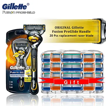 Gillette Fusion Proshield Sākotnējā Skuvekli 5 Slāņu Nerūsējošā Tērauda Roktura Turētājs Ar Rezerves Galvas Drošības Skūšanās Kasetes
