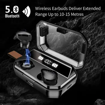 X12 TWS 4000mAh Austiņas Bezvadu Stereo Bluetooth Austiņas Austiņas Ūdensizturīgs Earbuds Ar LED Displeju ar Mic Touch Taustiņu