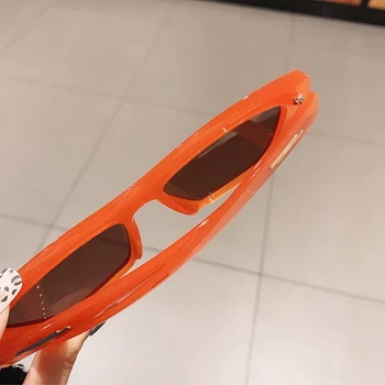 TIK&EI Retro Cat Eye Saulesbrilles Sieviešu Vintage Jelly Krāsu Briļļu Modes Tendences Zila, Oranža Saules Brilles Vīriešiem Toņos UV400
