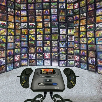 Retro 16 biti TV Video Arcade Spēļu Konsole Kursorsviru, Lai SEGA Saderīgu Mašīna 246 1 Spēle Kasetes atmiņas Kartes Dual Vadu spēļu vadāmierīces
