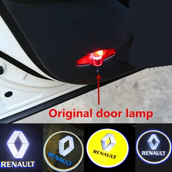LED Durvju Laipni Gaismas Projektors Logo Car Styling Garu Ēnu Pieklājīgi Lāzera Lampas Renault Latitude Talismans Laguna Espace