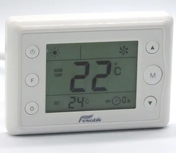 3 Ātrumu fan coil nodaļas istabas termostats ar siltuma foršs režīms