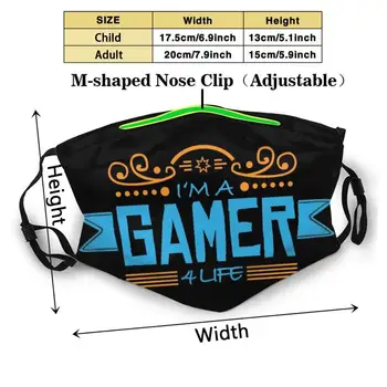 Gamer 4 Dzīvē Modes Drukāt Atkārtoti Mazgājams Smieklīgi Pm2.5 Filtru Mutes, Sejas Maska Ģeometrija Alternatīvās Modes Tendence Logo Emblēma