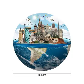 1000pcs Apaļas 3D Puzzle Papīrs Zemes Zvaigžņotām Pilsētas Puzzle Izglītojošas Rotaļlietas Bērniem Dāvanu