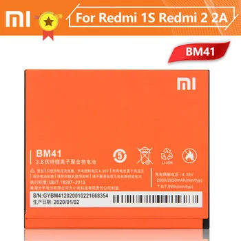 Xiao Mi Xiaomi BM41 Tālruņa Akumulatora Xiao mi Redmi 1S Redmi2 Redmi 2A Redmi2A Redmi 2 2050mAh BM41 Oriģinālo Rezerves Akumulatoru