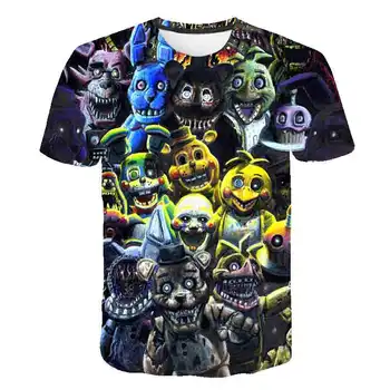 3D Piecas Naktis Fredijs T-krekls Bērniem Funny Cartoon kids Bērnu Apģērbu Zēni Meitenes kostīms vasaras Topi augstas kvalitātes camiseta tees