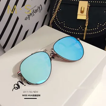 MS 2018 Jaunu Modes Saulesbrilles Sieviešu Vai Cilvēks Luksusa Zīmolu Dizainera Lielizmēra Saules brilles Sieviešu saulesbriļļu Sievietēm Meitene Brilles