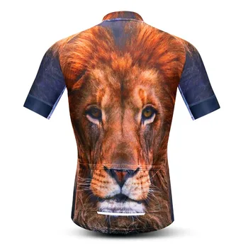 Ir 2021. 3D Lauva Vīriešiem ar Īsām Piedurknēm Riteņbraukšana Jersey Velosipēdu Krekls Mtb Vienotu Apģērbu, Velosipēdu Valkāt Drēbes, kas ir Maillot Ropa Ciclismo Galvaskausa Vilks