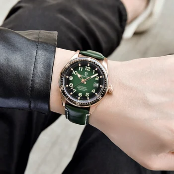 PAGANI DIZAINA Luksusa Vīriešu Pulksteņi Automātisko, Mehāniskās Uzņēmējdarbības Rokas pulksteni, lai Cilvēks Īstas Ādas Watchband Pulkstenis reloj hombre