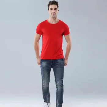 Ir 2021. Jaunu Cotton Vīriešu T-krekls Īstermiņa piedurknēm Man T krekls ar Īsām Piedurknēm Tīru Krāsu Vīriešu t krekli Vīriešu T-krekli Topi Tee B0886