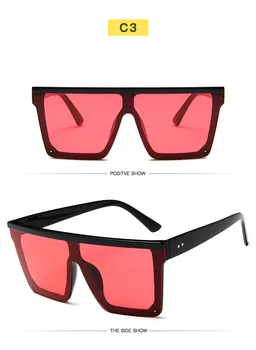 Modes Krāsu Sieviešu Saulesbrilles Unikālu Lielizmēra Vairogs UV400 Slīpums Vintage brilles rāmis Sieviešu Saulesbrilles sieviešu 2019