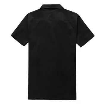 SISHION Automašīnām Print Plus Lieluma Vīriešiem Kreklu ST110 Īsām Piedurknēm Vasaras Boulinga Krekli Ikdienas Black Rock Vintage Vīriešu Krekli
