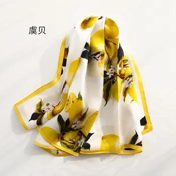 Ķīnas dabīgā zīda šalli citronu krāsošana sievietēm, īsta zīda galvas apsējs vidēji laukumā modes wrap hijab šalle dāvanu dāma