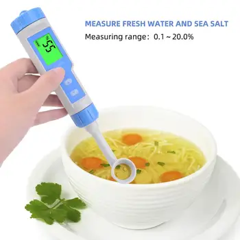 Yieryi S-200 Digitālo Sāļums Metru Ūdensizturīgs Sāls Koncentrācijas Mērītājs 0.1-20.0% ATC virtuvēs, sabiedriskās ēdināšanas, pārtikas apstrādes