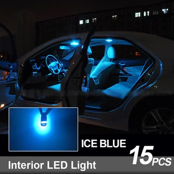 15pcs Canbus Balta Auto LED salona Apgaismojuma Komplekts Lasījumā Griestu Spuldzes piemērots 2012-2018 Opel Mokka Iedomība Spogulis Gaismas Bagāžnieka Lampas