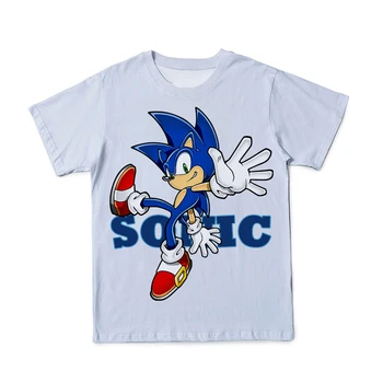 3D Bērniem Sonic Ezis Bērnu T-Krekls Smieklīgi Drukāšanas Karikatūra Zēni/Meitenes/Babys Tee Pusaudzis Ikdienas Topi Pielāgojamu