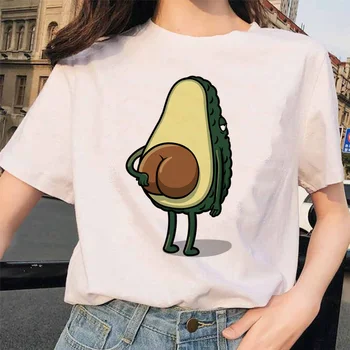 Avokado t krekls sievietēm harajuku grunge kawaii femme top krekli vegāns t-krekls Grafiskais streetwear tee 90s drēbes, sieviešu t